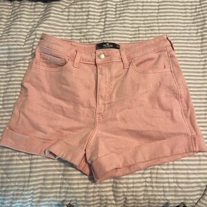 hollister size 29 pink high rise jean shorts